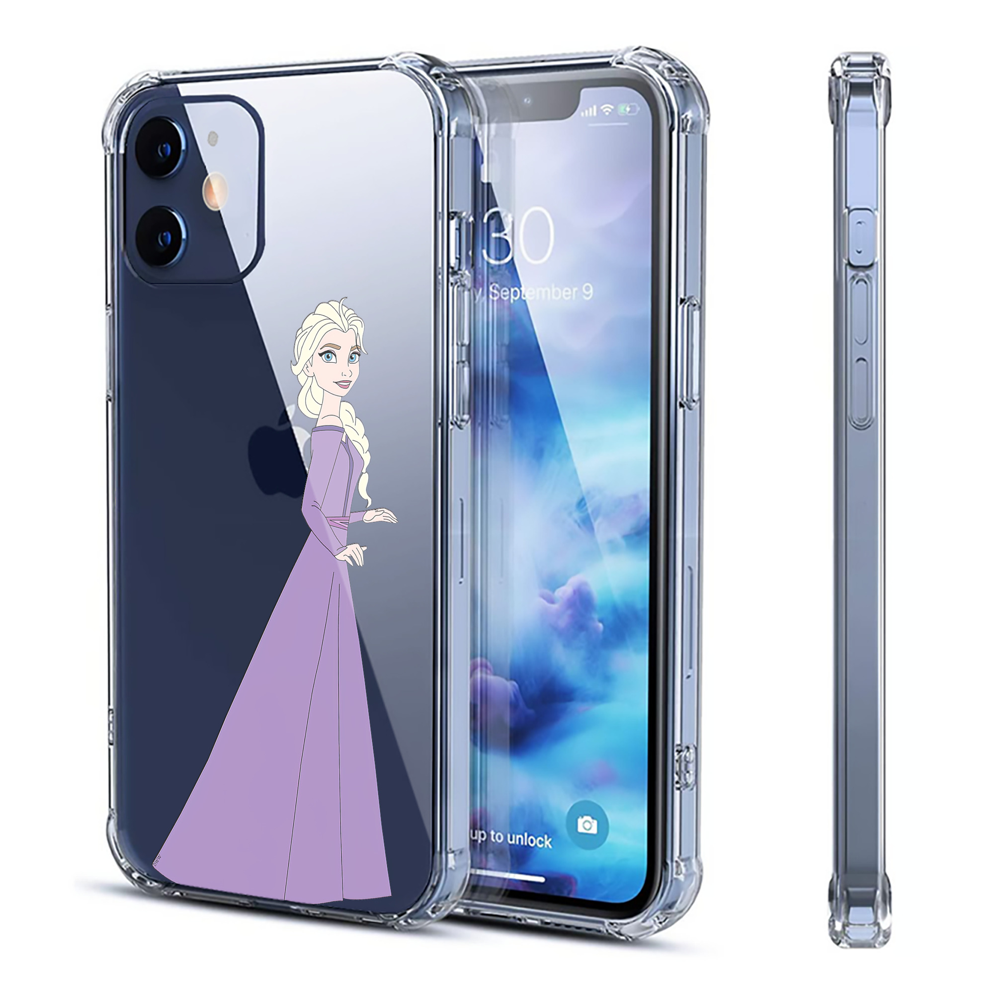 （画像用） アナと雪の女王 アンナ エルサ Frozen Anna Elsa 【iPhone 12シリーズ対応】透明スマホケース（クリアソフトケース）